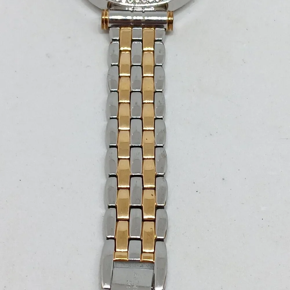 Anne Klein 12/2303 Women's 32mm Rose Gold/Silver Tone Crystal Accent Watch